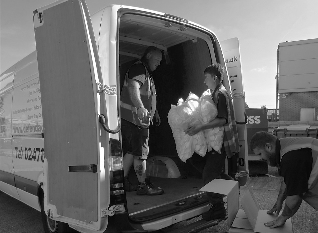 A Defenda Transport & Logistics Van Being Loaded For a regular London Run